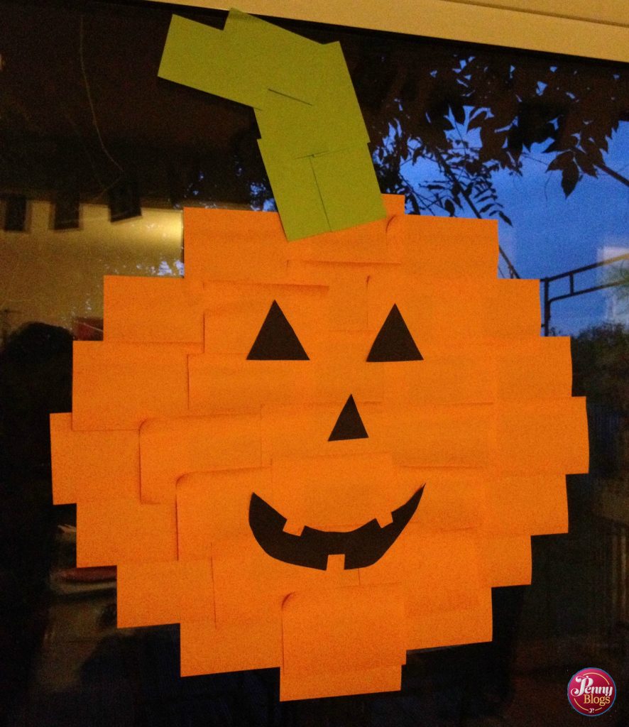 Halloween Crafts Post It Note Pumpkin