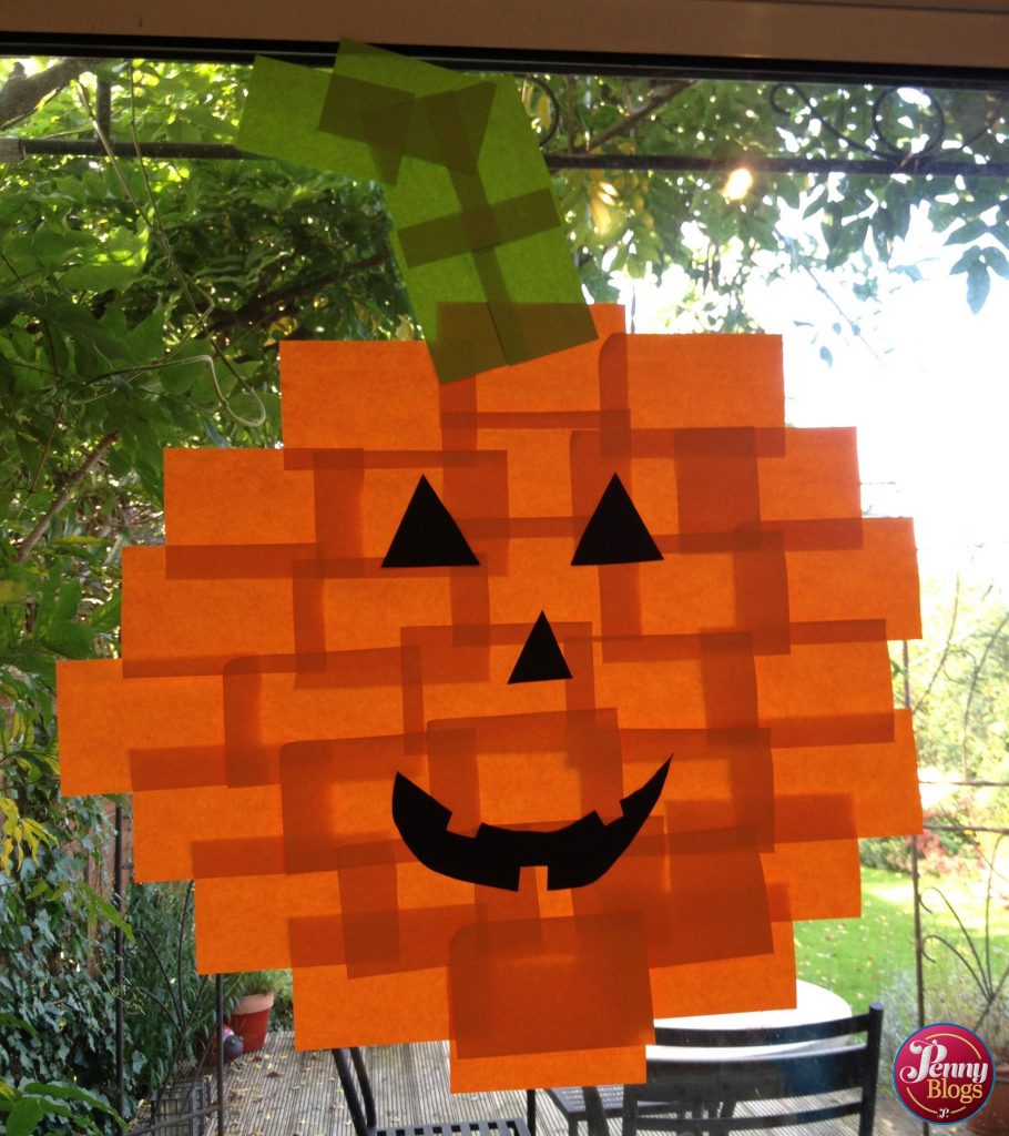 Halloween Crafts Post It Note Pumpkin